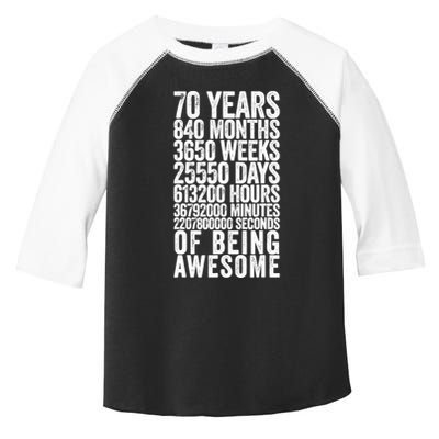Funny 70th Birthday Old Meter Funny 70 Year Old Gifts Toddler Fine Jersey T-Shirt