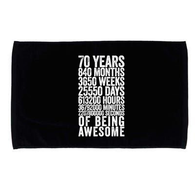 Funny 70th Birthday Old Meter Funny 70 Year Old Gifts Microfiber Hand Towel