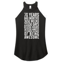 Funny 70th Birthday Old Meter Funny 70 Year Old Gifts Women's Perfect Tri Rocker Tank