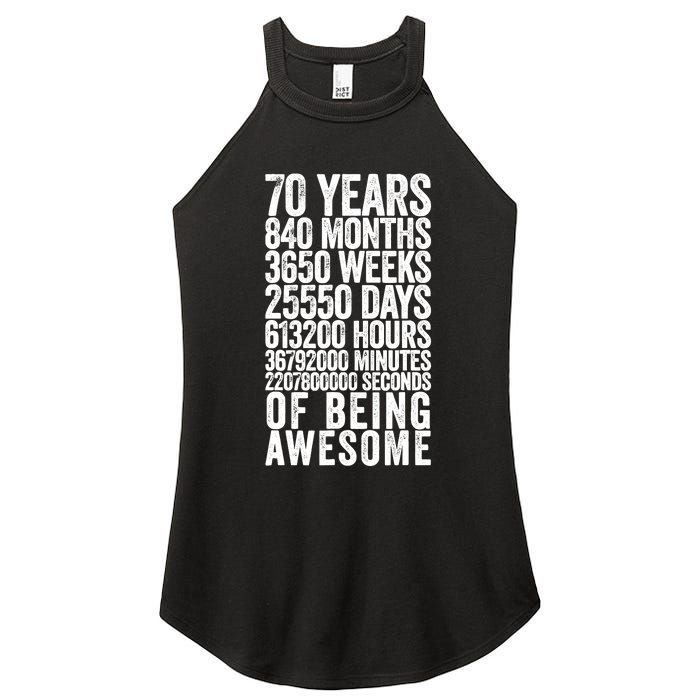 Funny 70th Birthday Old Meter Funny 70 Year Old Gifts Women's Perfect Tri Rocker Tank