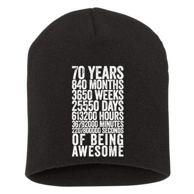 Funny 70th Birthday Old Meter Funny 70 Year Old Gifts Short Acrylic Beanie