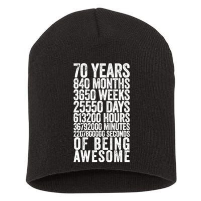 Funny 70th Birthday Old Meter Funny 70 Year Old Gifts Short Acrylic Beanie