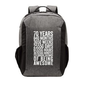 Funny 70th Birthday Old Meter Funny 70 Year Old Gifts Vector Backpack