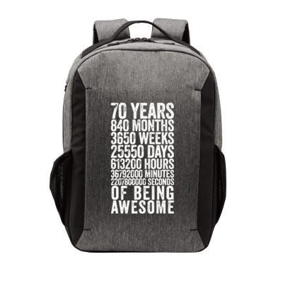 Funny 70th Birthday Old Meter Funny 70 Year Old Gifts Vector Backpack