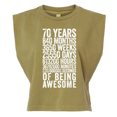 Funny 70th Birthday Old Meter Funny 70 Year Old Gifts Garment-Dyed Women's Muscle Tee