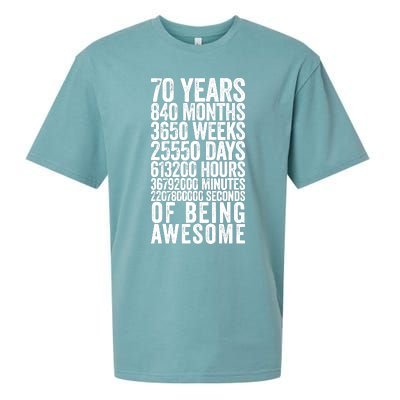 Funny 70th Birthday Old Meter Funny 70 Year Old Gifts Sueded Cloud Jersey T-Shirt