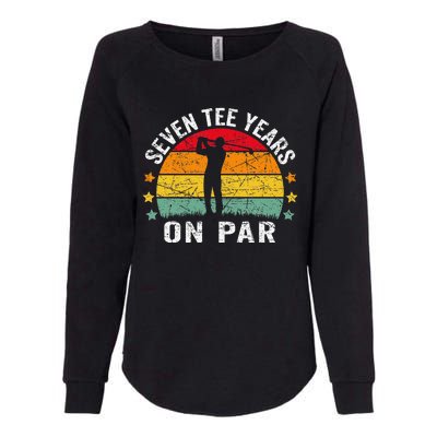 Funny 70th Birthday Golf Pun Retro Sunset 70 Year Old Golfer Womens California Wash Sweatshirt