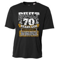 Funny 70th Birthday B Day Gift Saying Age 70 Year Joke Cooling Performance Crew T-Shirt