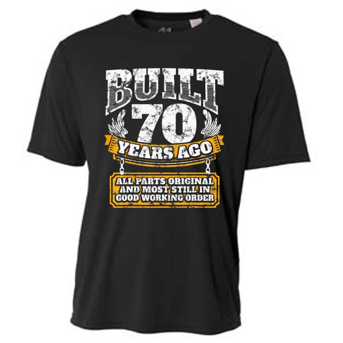 Funny 70th Birthday B Day Gift Saying Age 70 Year Joke Cooling Performance Crew T-Shirt