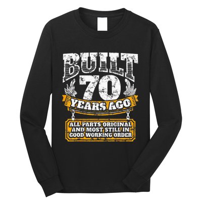 Funny 70th Birthday B Day Gift Saying Age 70 Year Joke Long Sleeve Shirt