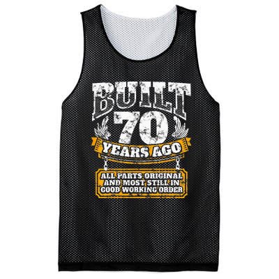 Funny 70th Birthday B Day Gift Saying Age 70 Year Joke Mesh Reversible Basketball Jersey Tank