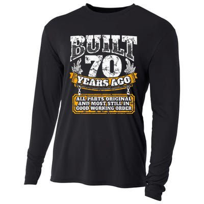 Funny 70th Birthday B Day Gift Saying Age 70 Year Joke Cooling Performance Long Sleeve Crew