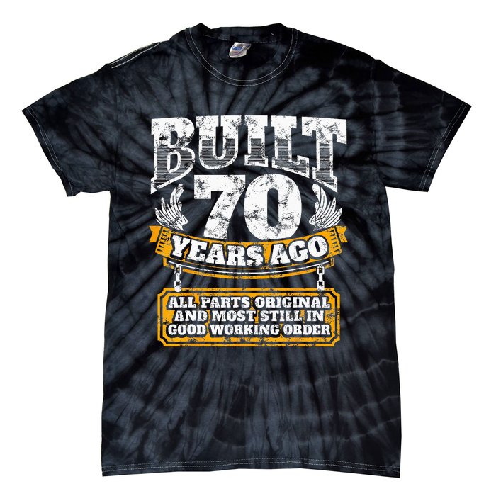 Funny 70th Birthday B Day Gift Saying Age 70 Year Joke Tie-Dye T-Shirt