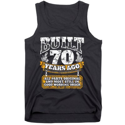 Funny 70th Birthday B Day Gift Saying Age 70 Year Joke Tank Top