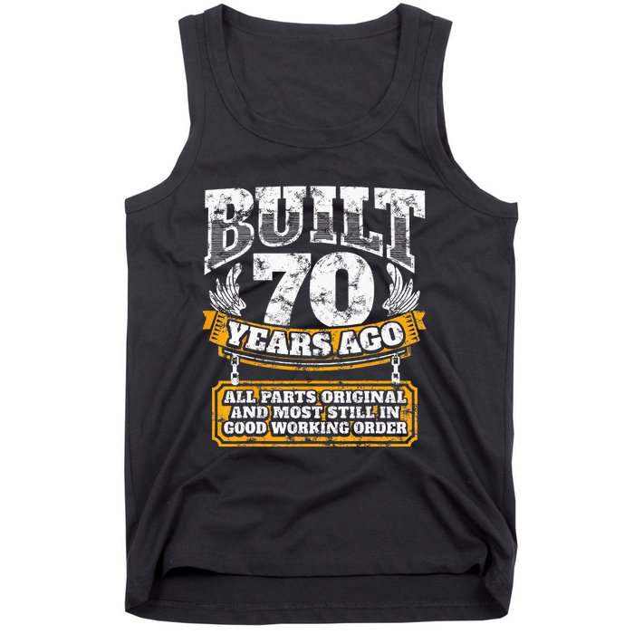 Funny 70th Birthday B Day Gift Saying Age 70 Year Joke Tank Top