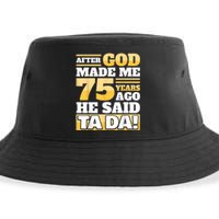 Funny 75th Birthday 75 Years Sustainable Bucket Hat