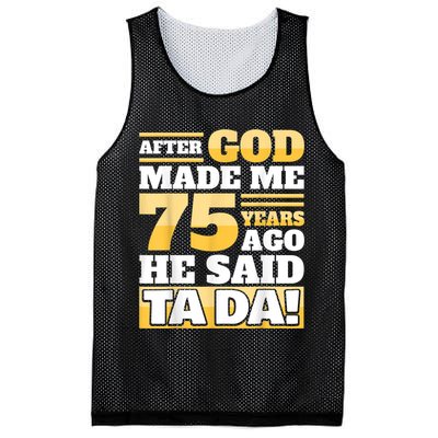 Funny 75th Birthday 75 Years Mesh Reversible Basketball Jersey Tank