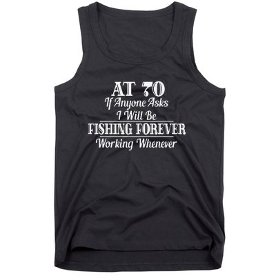 Funny 70th Birthday 70 Year Old Fishing Apparel Tank Top