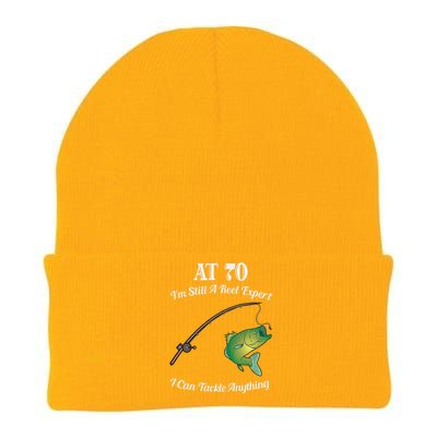 Funny 70th Birthday Gift 70YearOld Fisherman Fishing Knit Cap Winter Beanie