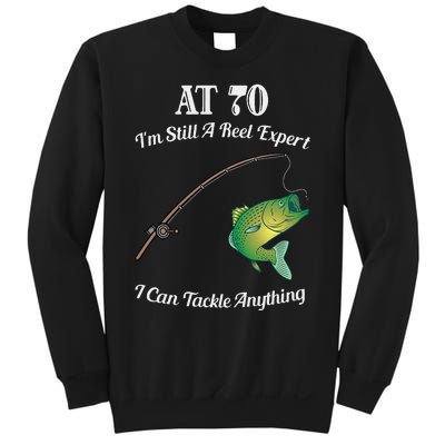 Funny 70th Birthday Gift 70YearOld Fisherman Fishing Sweatshirt