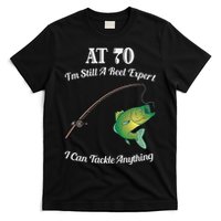 Funny 70th Birthday Gift 70YearOld Fisherman Fishing T-Shirt