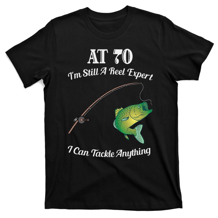 Funny 70th Birthday Gift 70YearOld Fisherman Fishing T-Shirt