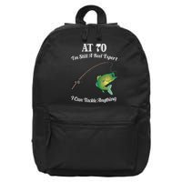 Funny 70th Birthday Gift 70YearOld Fisherman Fishing 16 in Basic Backpack