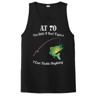 Funny 70th Birthday Gift 70YearOld Fisherman Fishing PosiCharge Competitor Tank