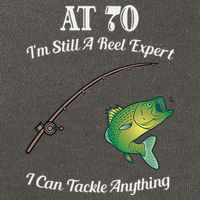 Funny 70th Birthday Gift 70YearOld Fisherman Fishing Cotton Canvas Backpack