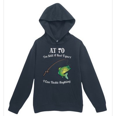 Funny 70th Birthday Gift 70YearOld Fisherman Fishing Urban Pullover Hoodie