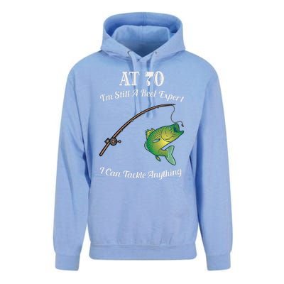 Funny 70th Birthday Gift 70YearOld Fisherman Fishing Unisex Surf Hoodie