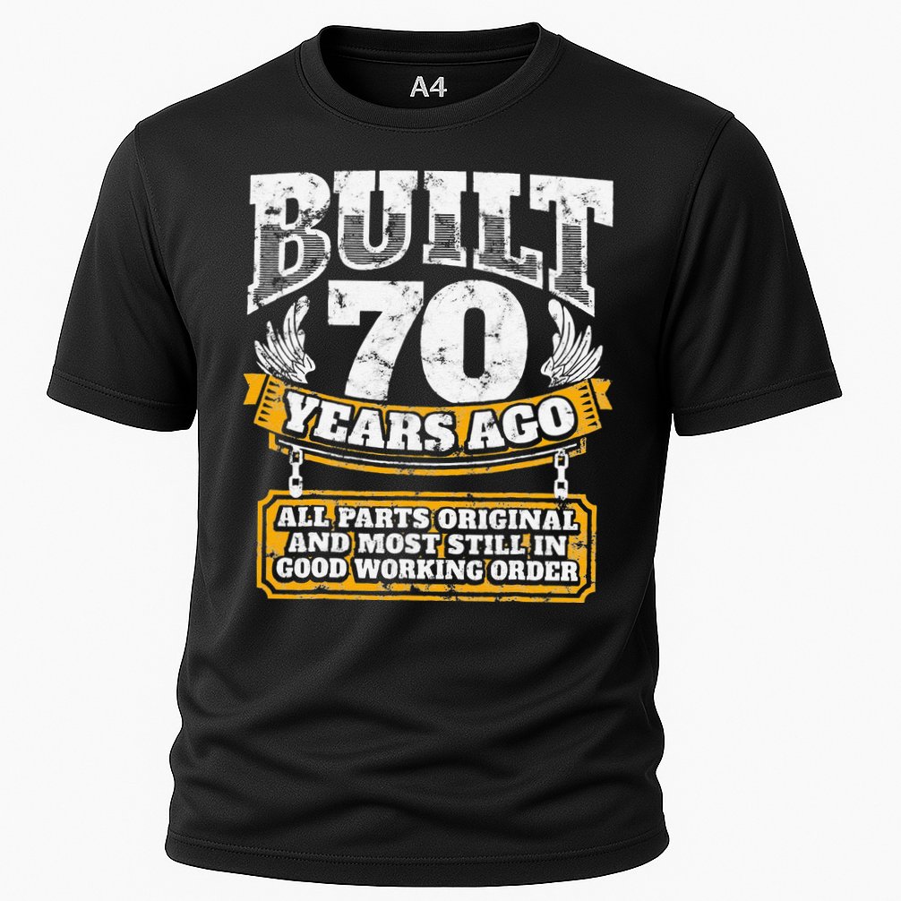 Funny 70th Birthday BDay Gift Saying Age 70 Year Joke Cooling Performance Crew T-Shirt