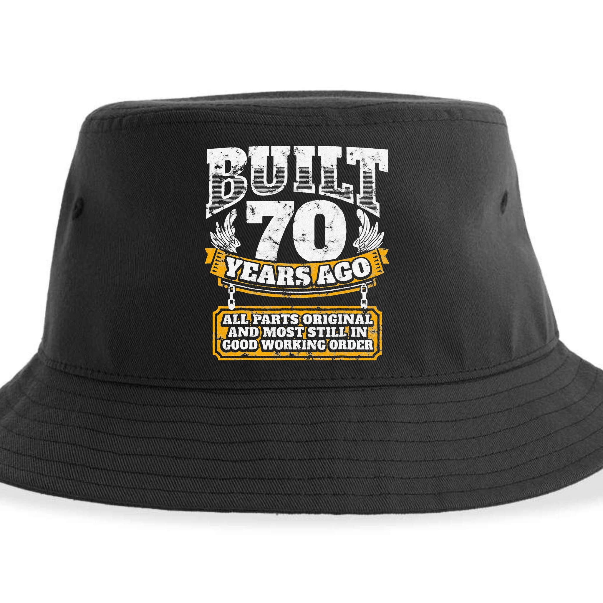 Funny 70th Birthday BDay Gift Saying Age 70 Year Joke Sustainable Bucket Hat