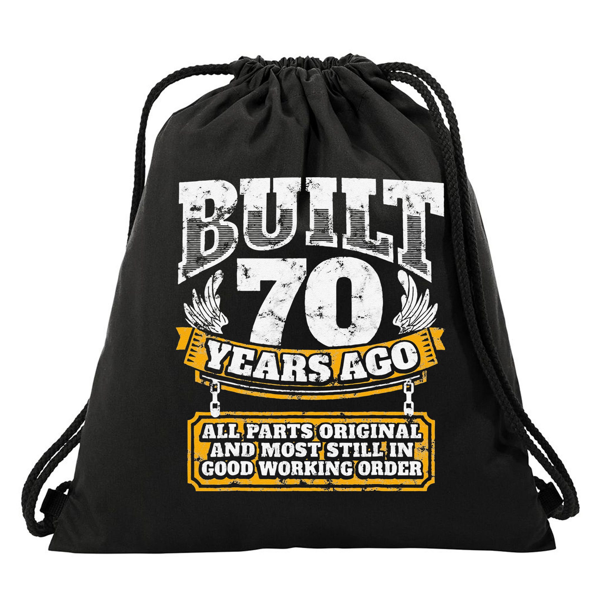 Funny 70th Birthday BDay Gift Saying Age 70 Year Joke Drawstring Bag