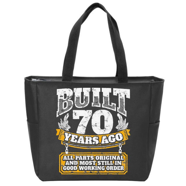 Funny 70th Birthday BDay Gift Saying Age 70 Year Joke Zip Tote Bag