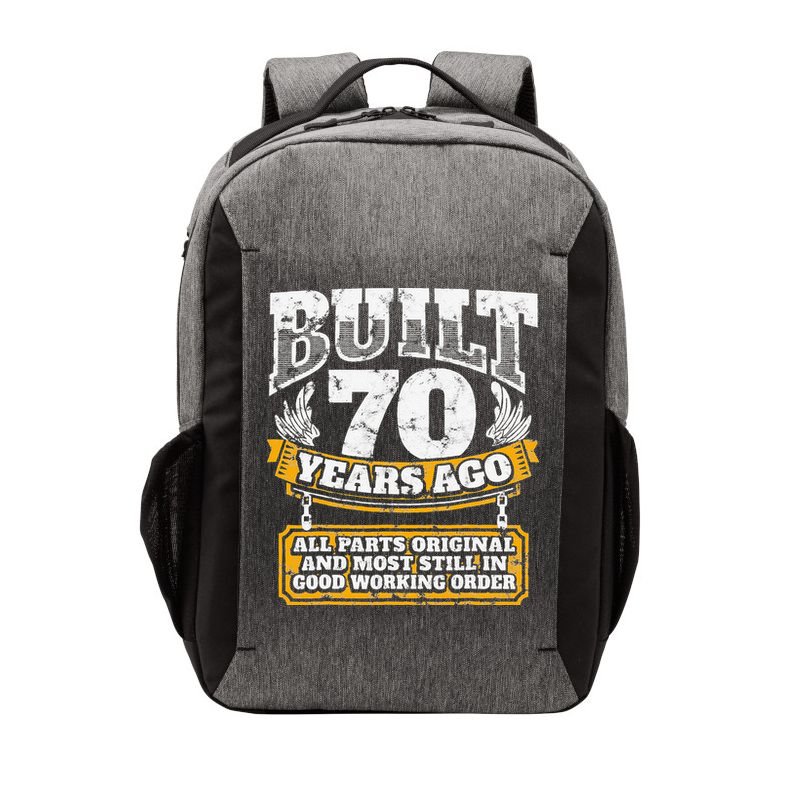 Funny 70th Birthday BDay Gift Saying Age 70 Year Joke Vector Backpack