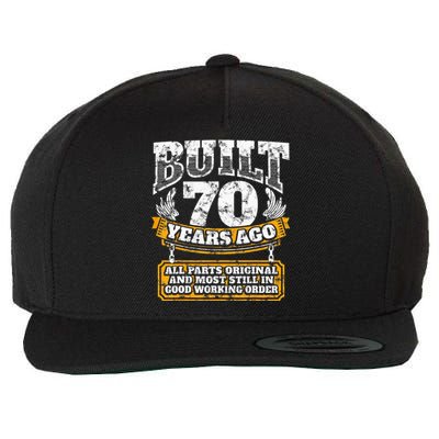 Funny 70th Birthday B Day Gift Saying Age 70 Year Joke Wool Snapback Cap