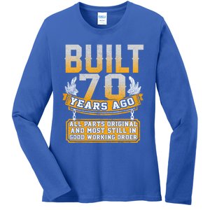 Funny 70th Birthday Gift Bday Gift Saying Age 70 Year Joke Cool Gift Ladies Long Sleeve Shirt