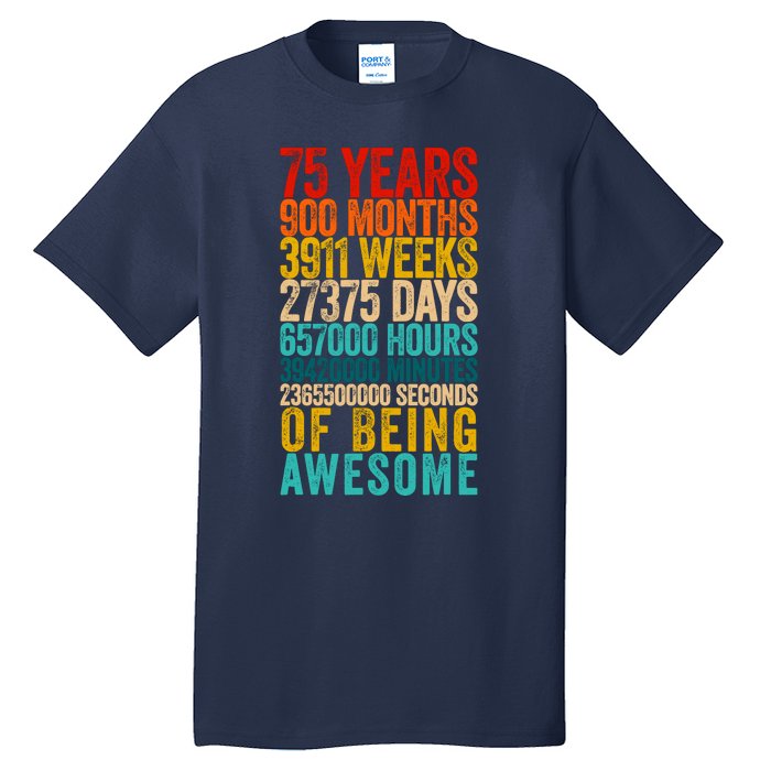 Funny 75th Birthday Old Meter Funny 75 Year Old Gifts Tall T-Shirt