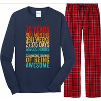 Funny 75th Birthday Old Meter Funny 75 Year Old Gifts Long Sleeve Pajama Set