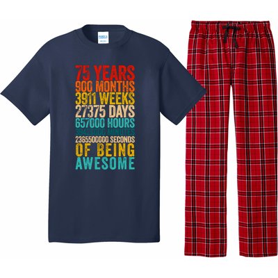 Funny 75th Birthday Old Meter Funny 75 Year Old Gifts Pajama Set