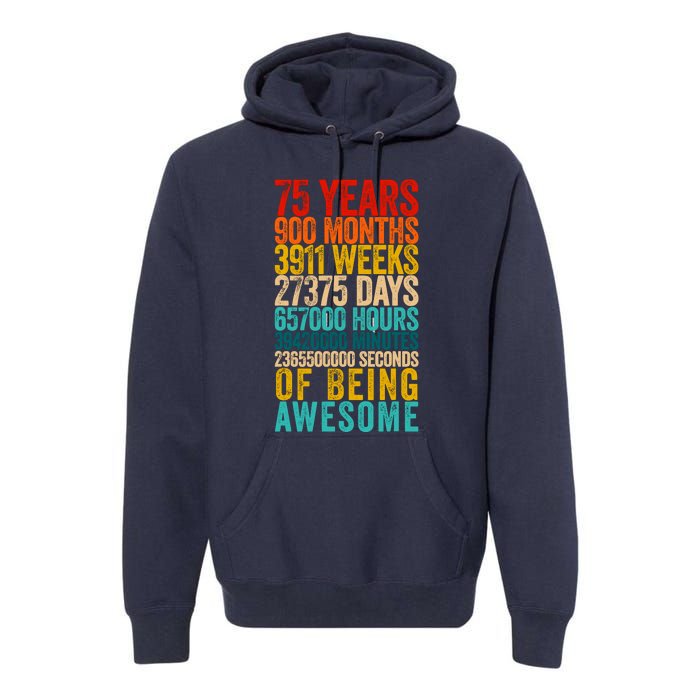 Funny 75th Birthday Old Meter Funny 75 Year Old Gifts Premium Hoodie