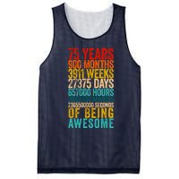 Funny 75th Birthday Old Meter Funny 75 Year Old Gifts Mesh Reversible Basketball Jersey Tank