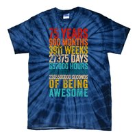 Funny 75th Birthday Old Meter Funny 75 Year Old Gifts Tie-Dye T-Shirt