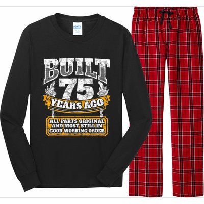 Funny 75th Birthday Present Shirt B-Day Gift Saying Age 75 Year Joke Long Sleeve Pajama Set