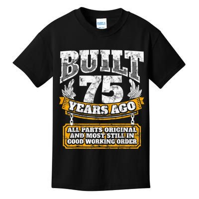 Funny 75th Birthday Present Shirt B-Day Gift Saying Age 75 Year Joke Kids T-Shirt