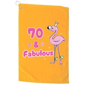 Funny 70th Bday Flamingo 1953 Birthday Gifts for Wo Platinum Collection Golf Towel