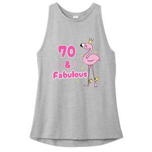 Funny 70th Bday Flamingo 1953 Birthday Gifts for Wo Ladies PosiCharge Tri-Blend Wicking Tank