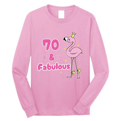 Funny 70th Bday Flamingo 1953 Birthday Gifts for Wo Long Sleeve Shirt