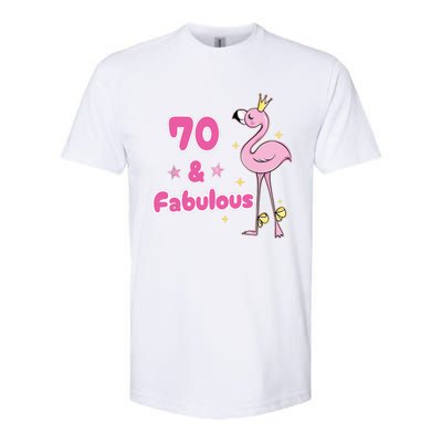 Funny 70th Bday Flamingo 1953 Birthday Gifts for Wo Softstyle® CVC T-Shirt